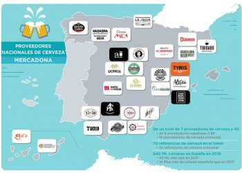 Mapa de cervezas de Mercadona