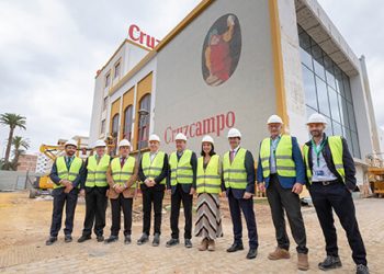 Obras de la fábrica de Cruzcampo