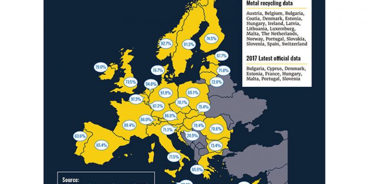Mapa reciclaje acero