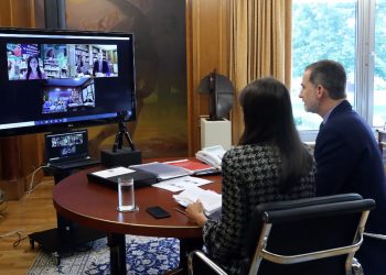 Videoconferencia entre los Reyes y Carrefour