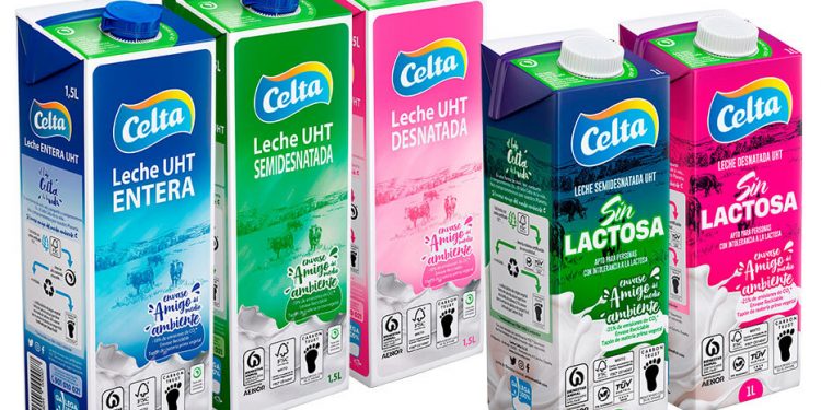 Leche Celta packaging