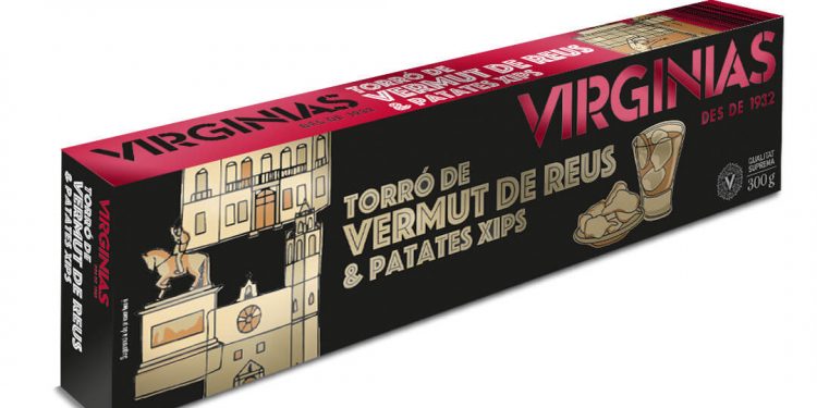Virginias sorprende con un Turrón de Vermut de Reus con Patatas Chips