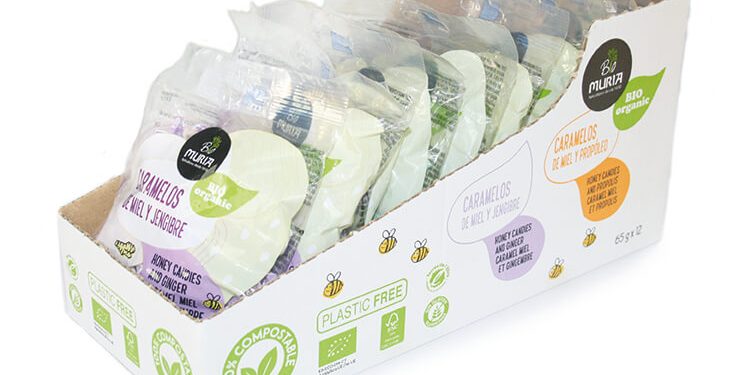 Nuevos caramelos de miel ecológica de Muria BIO con envases compostables