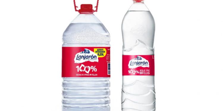 Lanjarón incorpora nuevos formatos hechos en su totalidad de plástico reciclado