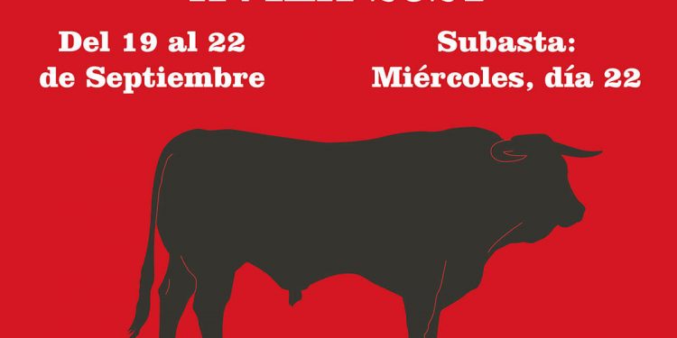 Cartel subasta de ganado