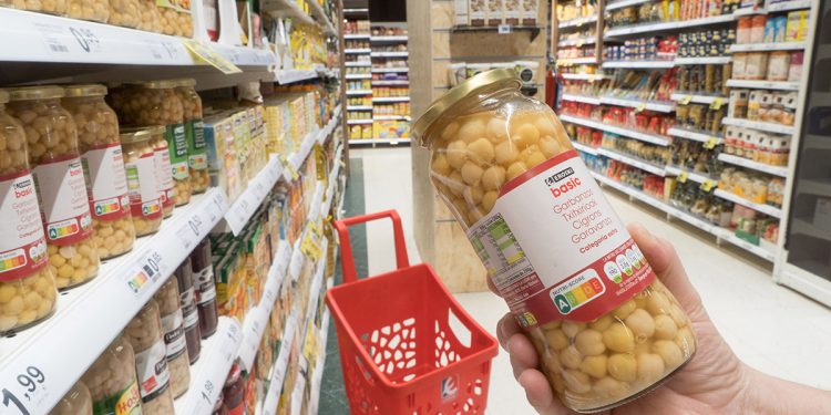 Sello Nutri Score en producto Eroski