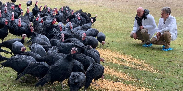 El consejero de Agricultura de Castilla y León con Alfonso Jiménez, fundador de Cascajares