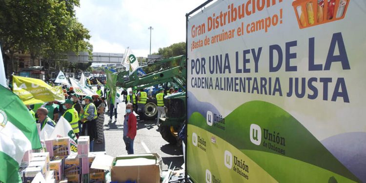 Concentración en Madrid Septiembre por Una Ley de La Cadena Justa