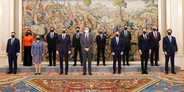 El Rey Felipe VI recibe al Comité Ejecutivo de la Asociación Española de Centros y Parques Comerciales