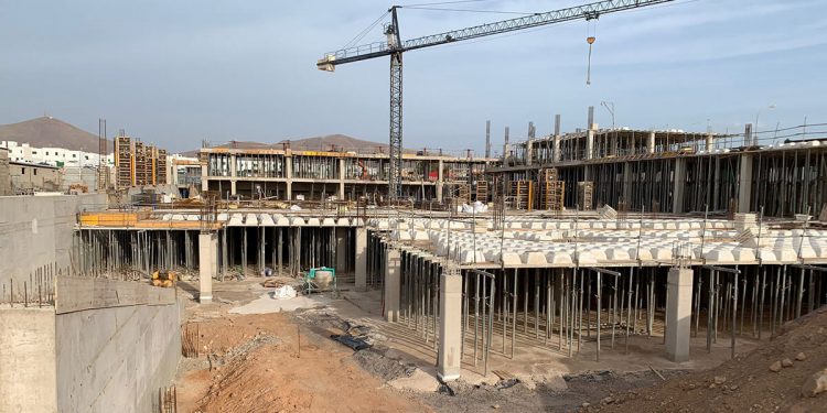Obras futuro HiperDino en Argana, Lanzarote 09022022