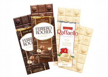 Tabletas Ferrero Rocher y Raffaello