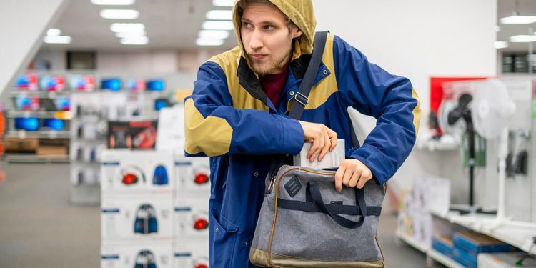 Ladrón hurto en tienda