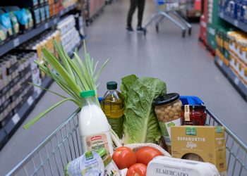 El 44% del presupuesto de la cesta de la compra de los hogares se destina a productos de marca propia. Fuente: Aldi.