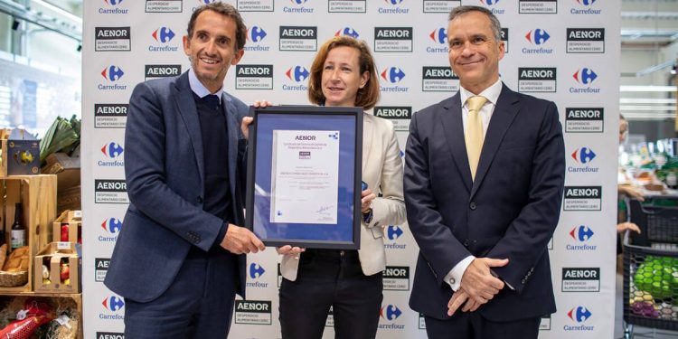 Carrefour certificado AENOR desperdicio alimentario
