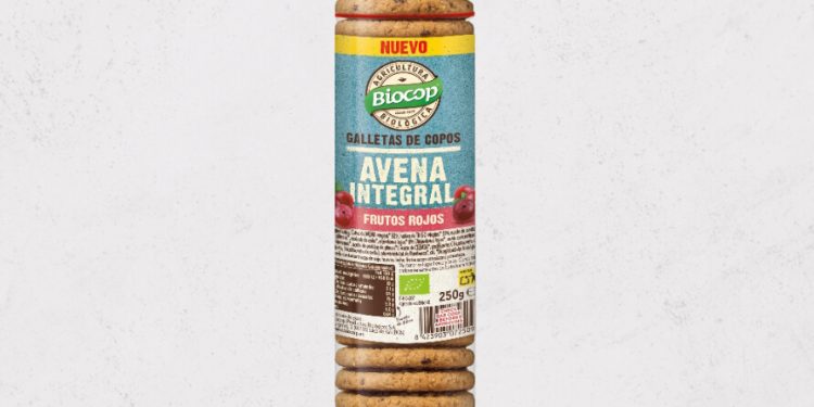 Nuevas galletas ecologicas frutos rojos y copos de avena de Biocop. Fuente: Biocop