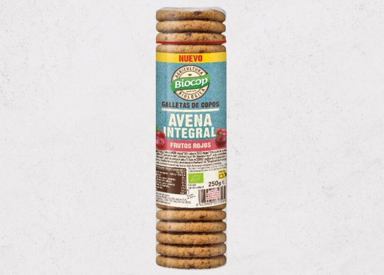 Nuevas galletas ecologicas frutos rojos y copos de avena de Biocop. Fuente: Biocop