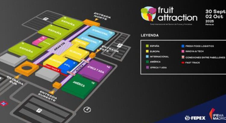 Fruit Attraction 2025 alcanza ya el 95% de ocupación. Fuente: Fepex