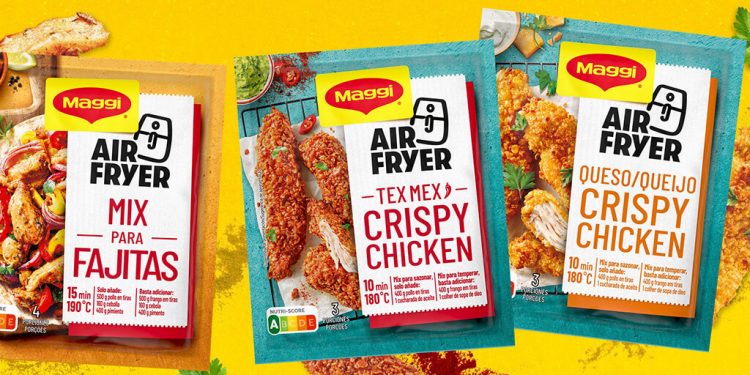 Maggi innova con la primera gama de sazonadores pensada para freidoras de aire. Fuente: Nestlé