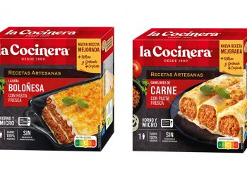 La Cocinera renueva las recetas de su lasaña boloñesa y sus canelones de carne. Fuente: La Cocinera
