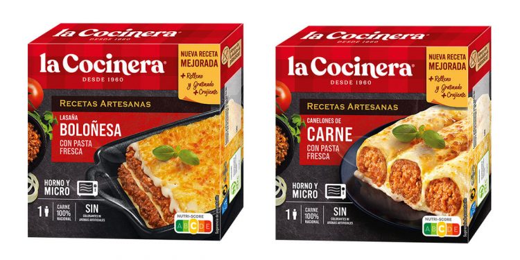 La Cocinera renueva las recetas de su lasaña boloñesa y sus canelones de carne. Fuente: La Cocinera