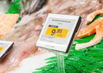 Alimerka avanza en su estrategia de digitalización con etiquetas electrónicas más modernas. Fuente: Alimerka.