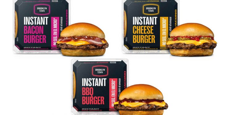 Brooklyn Town lanza al mercado sus nuevas Instant Burgers. Fuente: Carpisa Foods.