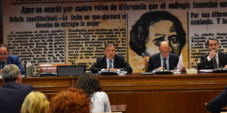 El ministro Luis Planas en el Senado. Fuente: MAPA