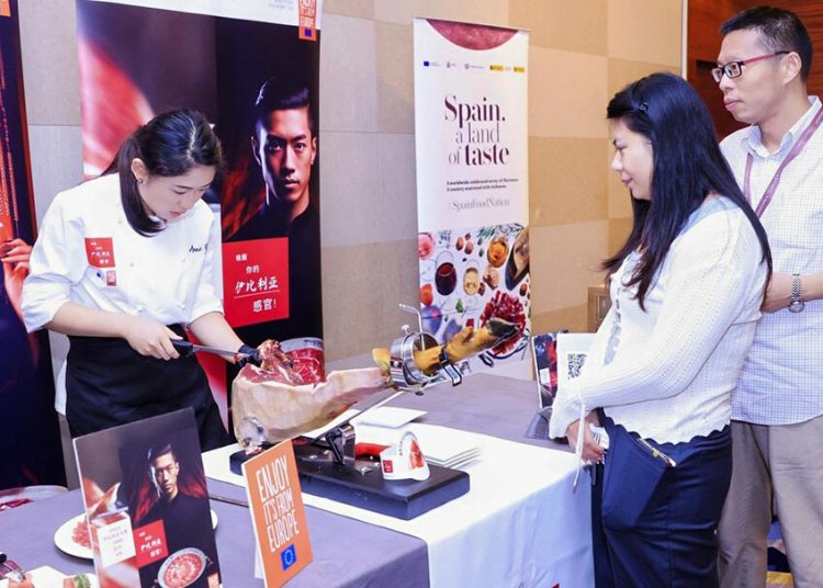 El valor de las exportaciones de jamones y paletas curadas a China ha crecido un 8,4% hasta julio. Fuente: Asici.