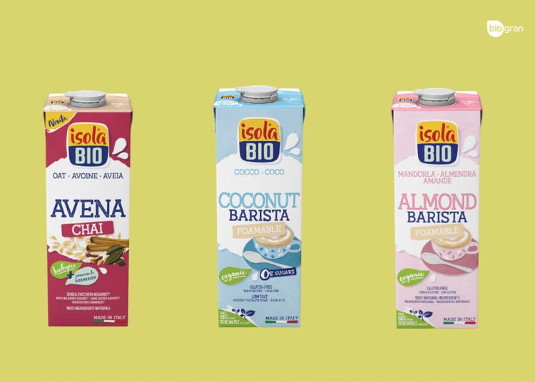 Biogran saca al mercado tres nuevas bebidas vegetales de ISOLA Bio. Fuente: Biogran.
