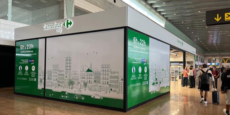 Carrefour impulsa su plan de expansión con su primera tienda en un aeropuerto de España. Fuente: Carrefour.