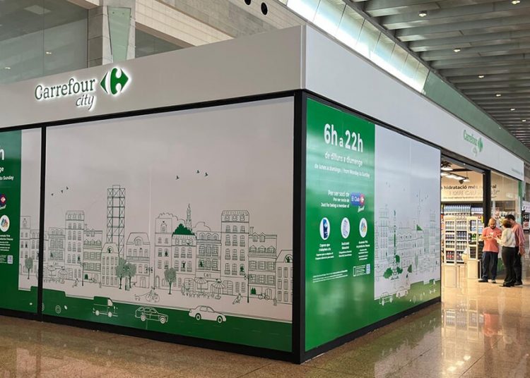 Carrefour impulsa su plan de expansión con su primera tienda en un aeropuerto de España. Fuente: Carrefour.