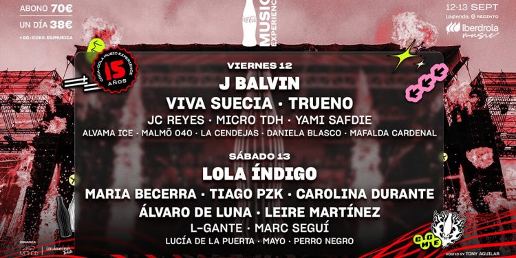 Coca-Cola Music Experience se refuerza en su 15º aniversario. Fuente: Coca-Cola.