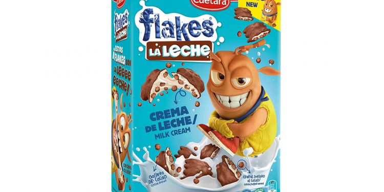 Choco Flakes presenta su primera variedad con relleno de crema de leche. Fuente: Adam Foods.
