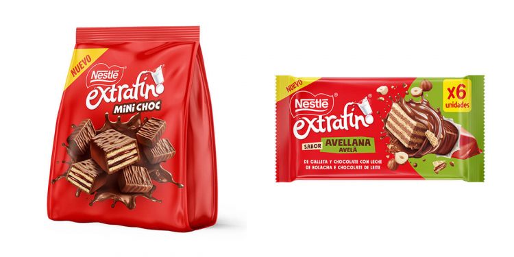 Nestlé Extrafino sorprende con sus nuevas barritas Mini Choc y sabor Avellana. Fuente: Nestlé.