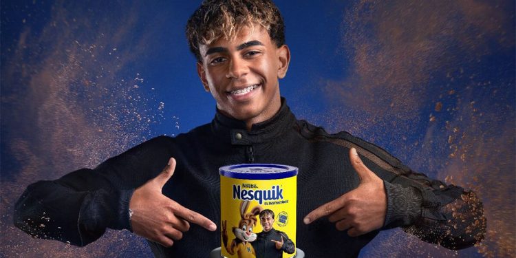 Nueva campaña de Nesquik con Lamine Yamal como protagonista. Fuente: Nesquik.