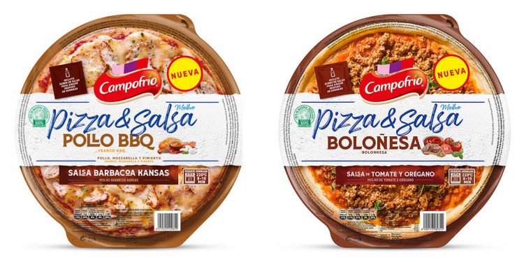 Campofrío refuerza su gama Pizza&Salsa con dos nuevas propuestas. Fuente: Campofrío.