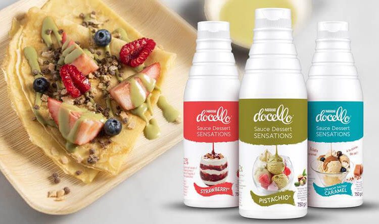 Nueva gama de salsas Nestlé Docello. Fuente: Nestlé Professional.