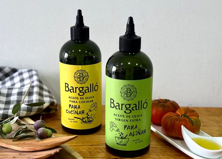 Olis Bargalló estrena nuevos envases de sus aceites ‘para cocinar’ y ‘para aliñar’. Fuente: Olis Bargalló.