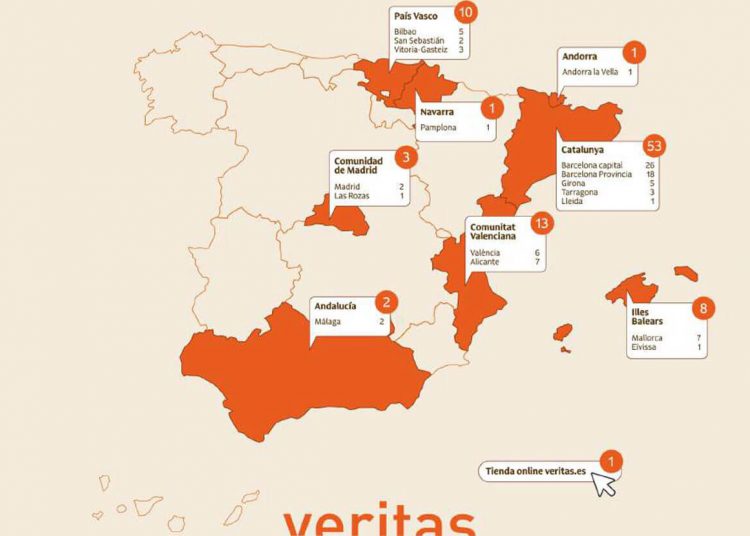 Veritas avanza en su plan de expansión y ya supera las 90 tiendas. Fuente: Veritas.