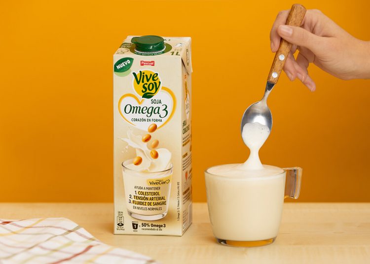 Pascual innova en el mercado plant-based con Vivesoy soja Omega 3. Fuente: Pascual.