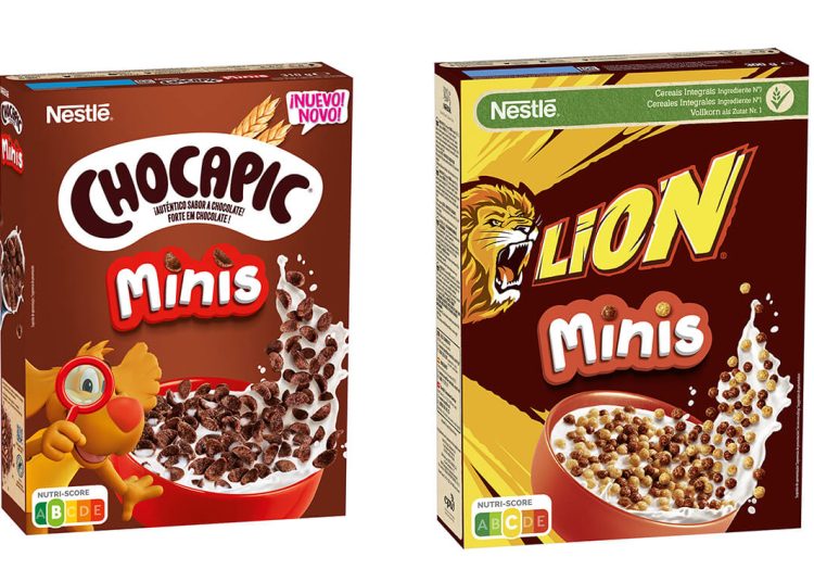 Nestlé sorprende con sus nuevos cereales Chocapic y Lion en versión mini. Fuente: Nestlé.