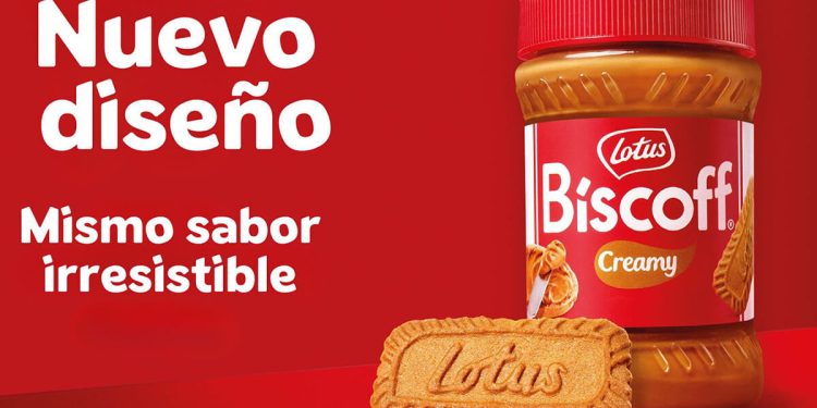 La crema Biscoff estrena nuevo diseño. Fuente: Lotus Biscoff.