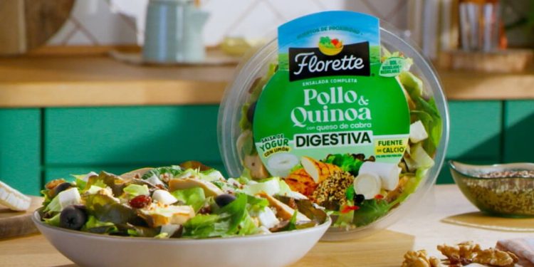 Nueva Ensalada Completa Pollo y Quinoa Digestiva de Florette. Fuente: Florette.
