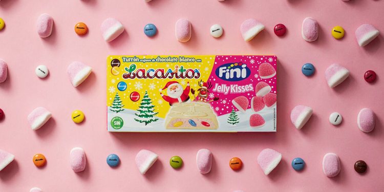 Fini Golosinas y Lacasitos se unen para sacar al mercado un turrón. Fuente: Fini.