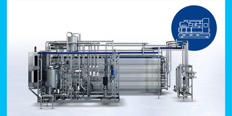 Tetra Pak desarrolla un nuevo sistema de bomba de calor integrado para electrificar la pasteurización. Fuente: Tetra Pak.