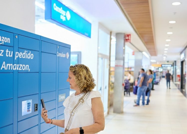Carrefour instala taquillas de recogida de Amazon en sus establecimientos. Fuente: Carrefour.