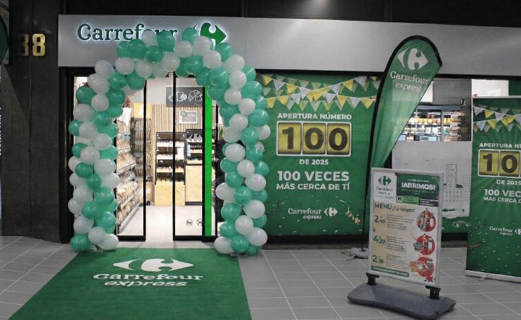 Carrefour cierra el año con 100 aperturas y ronda ya las 1.600 tiendas en España. Fuente: Carrefour.