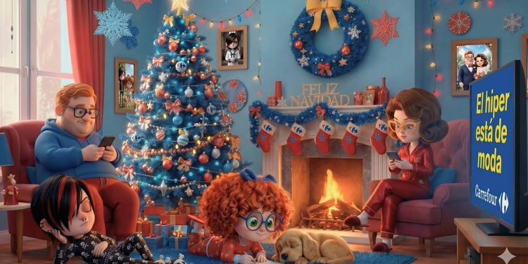 Carrefour lanza su felicitación navideña protagonizada por ClubIA. Fuente: Carrefour.