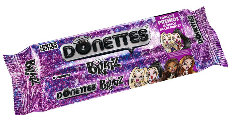 Donettes y Bratz se unen y crean una edición limitada para Navidad. Fuente: Bimbo.