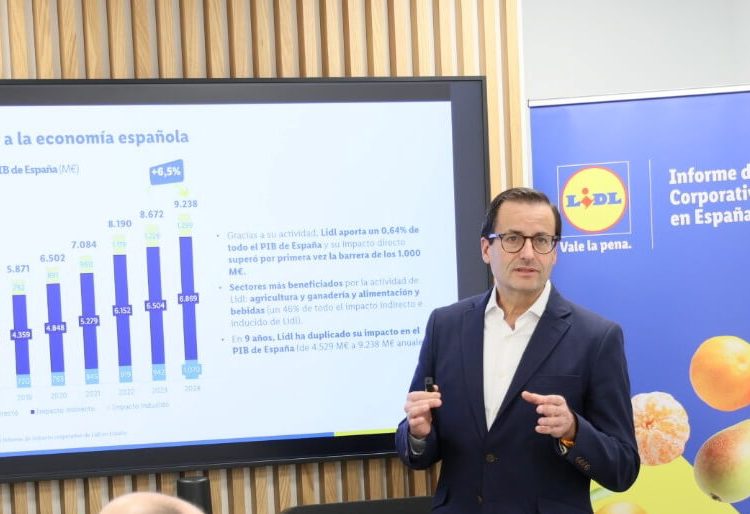Jordi Llenas (Lidl), presentación del Informe Impacto Corporativo. Fuente: Lidl.
